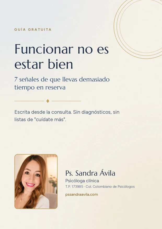 Portada de la guía: Funcionar no es estar bien